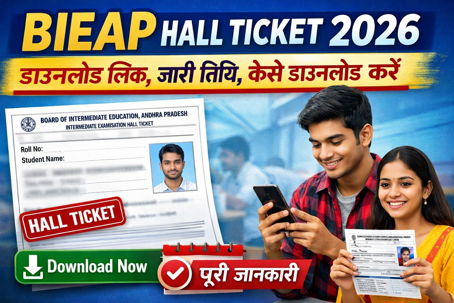 BIEAP Hall Ticket 2026: Download Link, Release Date, Kaise Download Karein (पूरी जानकारी)