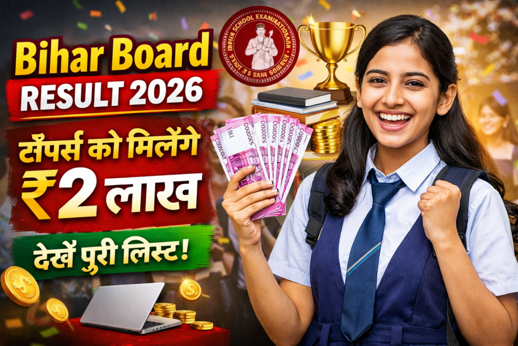 Bihar Board Result 2026: टॉपर्स को मिलेंगे ₹2 लाख, देखें पूरी लिस्ट और इनाम की डिटेल